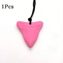 1pc Baby Chew Teether Necklace, Silicone Chewy Necklace Sensory Teether Toys, Sensory Chew Necklace Bundle For Kids With Teething, ADHD, Biting Needs, Oral Motor Chewy Teether, For Boys & Girls