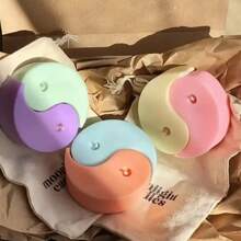 太极阴阳蜡烛硅胶模具 DIY 手工皂环氧树脂粘土铸造艺术工艺品石膏模具用于蜡烛制作礼品派对用品家居装饰 - 彩色 - 查看 5