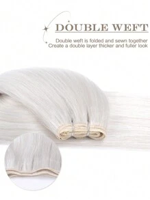 Synthetic Fiber Hair White Highlighted Sew In Hair Extensions High-Quality Japanese Silk Hair Weft 26 Inch 150g Sew In Weft Hair Extensions Weaving Hair For Women Girls Daily,Fashion Party ,Y2k ,Music Festival Various Occasions All Seasons - Multicolor - View 7