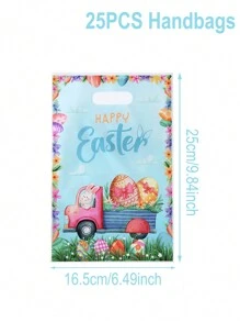 50 件复活节手提袋礼品袋包装袋、复活节派对房间装饰厨房用品包装袋、复活节兔子复活节彩蛋图案礼品包装用品、复活节装饰复活节礼物派对礼物 - 復活節 - 查看 7