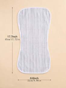 5 件装婴儿拍嗝巾，防水柔软吸水防吐围兜，适合婴儿男孩和女孩 - 灰色 - 查看 2