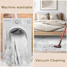 Large Area Rugs For Living Room 120x170cm/160x230/200x290cm,Abstract Carpet Mat For Bedroom,Low Pile Area Rugs With Non Slip Backing,Abstract Floor Carpet For Dining Room Nursery - Grey - View 5