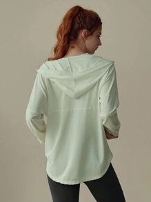 Women's High-End Yoga Tops, Professional Fitness Jacket, Breathable Sun Protection Activewear, Suitable For Morning Run, Summer