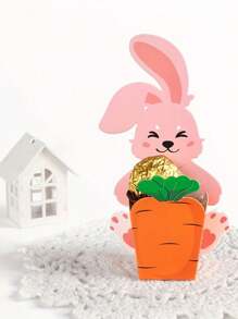 10/20/30 piezas Cajas de regalo con diseño lindo de conejo de dibujos animados, ideales para regalos de cumpleaños, decoración, envoltorios de dulces, fiestas de boda, fiestas, fiestas de cumpleaños, pascua, día de San Valentín