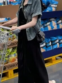 Short Denim Jacket Designed Niche Women's Thin Vintage Top