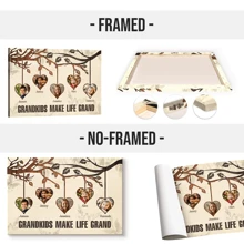 Catygift Lass Enkelkinder das Leben großartig machen - Personalisierte, gerahmte Leinwand Heimdekoration als Geschenkidee für Familie, Geburtstag, Abschluss - Wie gezeigt - Übersicht 6