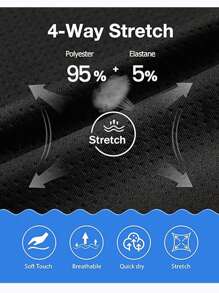 Summer New Fashion Solid Color Men Shorts Polyester Digital Printing Large Size Flat Angle Men Swim Trunks Gym Shorts For Men Soaking In Hot Springs Men's Beach Shorts With Milk Silk Lining - Black - View 10