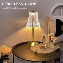 Lâmpada De Mesa Com Barra De LED Para Iluminação Interna Sensor De Toque De Luz De Quarto Sem Fio Três Cores