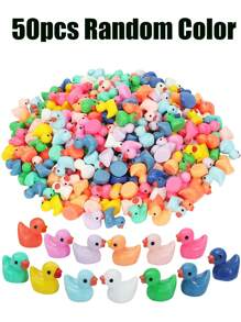 10/20/30/50/100/150/200 piezas Figuritas pequeñas de patos de resina miniatura de plástico pequeña para decoración de casa de muñecas, jardín de hadas, paisaje y acuario