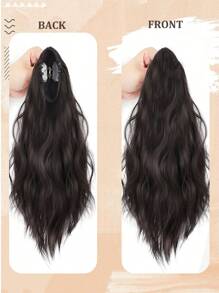 Extensión de cola de caballo con lazo, clip para el cabello, extensiones de cabello sintéticas para niños, peinado de moda fácil para bebés, niñas pequeñas y niños, regalo - Multicolor - Ver 3