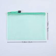 1pc/5pcs Zipper Bag Plastic Zipper Bag A5 Multifunctional Waterproof File Bag With Secure Zipper And Reinforced Seams, Suitable For Organizing Office, School Supplies, Pens And Accessories - Great For Travel, Commuting And Daily Use, Storage For Travel Accessories, Receipts,Back To School