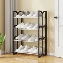 Petal Shoe Rack, Multi-Tier Shoe Rack With Large Capacity For Dorm Entrance, Assemble Required Iron Pipe Shoe Rack - Multicolor - View 4