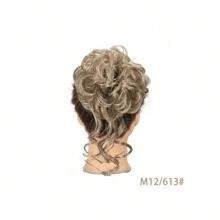 Extensión de cabello sintético rizado y elegante de 11 pulgadas en forma de rosquilla para mujer - Fácil de peinar para uso diario y fiestas