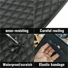 XENCN 1pc Car Armrest Cushion Cover Center Console Box Pad Protector Universal Accessories Soft PU Leather Arm Rest Cushion Waterproof