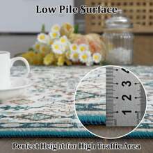 Vintage-Teppich, Flächenteppich, rutschfest, fusselfrei, für den Innenbereich, niedriger Flor, dünner Teppich für Eingangsbereich, Schlafzimmer, Wohnzimmer, Heimdekoration