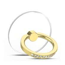 1PC 360° Rotating Crystal Rhinestone Phone Ring Holder Universal Transparent Finger Ring Stand Compatible With All Mobile Phones - Multicolor - View 8