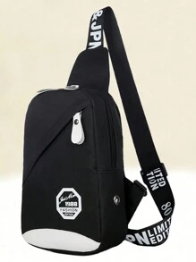 [Valentine's Day] New Fashion Men's Crossbody Bag Casual Multi-Functional Men's Shoulder Bag Fashionable Men Sling Bag - Black - View 4