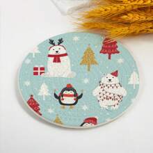 Custom Designed Creative Pot Pads, Cartoon Style Pot Pads, Minimalist Pot Pads, Retro Pot Pads, Non-Slip Pot Pads, Heat-Resistant Pot Pads, Multipurpose Pot Pads, Heat Insulation Pot Pads, DIY Pot Pads, Text Printed Pot Pads, Customized Image Pot Pads, Logo Customized Pot Pads, Round Pot Pads, Kitchen Heat Insulation Mats, Dining Table Heat Insulation Mats - Beige - View 4