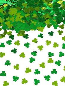 1pack St Patricks Day Table Decorations Confetti | Shamrock Foil Glitter Confetti Lucky Irish Clover Party Confetti For St Patricks Party Decorations - Green - View 11