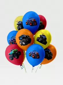 10/20 قطعة من بالونات حفل شاحنات الوحش مقاس 12 بوصة ،سباقات السيارات موضوع عيد ميلاد، مستلزمات الحفلة، ديكور المنزل لجميع الأعمار