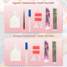 Customize Diamond Art Painting,Customized Painting Kits For Adults & Kids,Full Round 5D DIY Personalized Art,Customized Private Picture Arts Craft Decor Family, Mom, Dad, Kids, Dog, Friends, Loves,Wedding Photos(Round Diamond) 1pc Ornamental - Multicolor - View 12