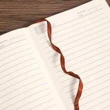 1pc/2pcs/3pcs/6pcs 平装鹿头小羊皮 200 页笔记本，软皮/护眼纸/丝带书签/鹿头 LOGO，适合商务办公/校园生活/日常生活/节日礼品/日记本/手帐本/会议笔记本