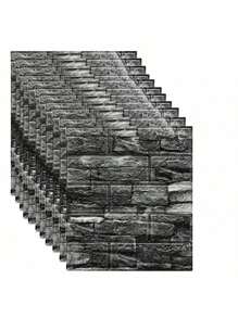 10pcs Self-Adhesive 3D Brick Wall Stickers, Waterproof Foam Wallpaper, Suitable For Living Room, Bedroom, Rental Apartment Decoration In White/Black/Pink/Grey Gifts Birthday Graduation Room Decor Home Decor Wall Decor Bathroom Decor Bedroom Decor Room Decoration Stuff Living Room Decor House Decor Home Decor Living Room Wall Paper - Multicolor - View 9