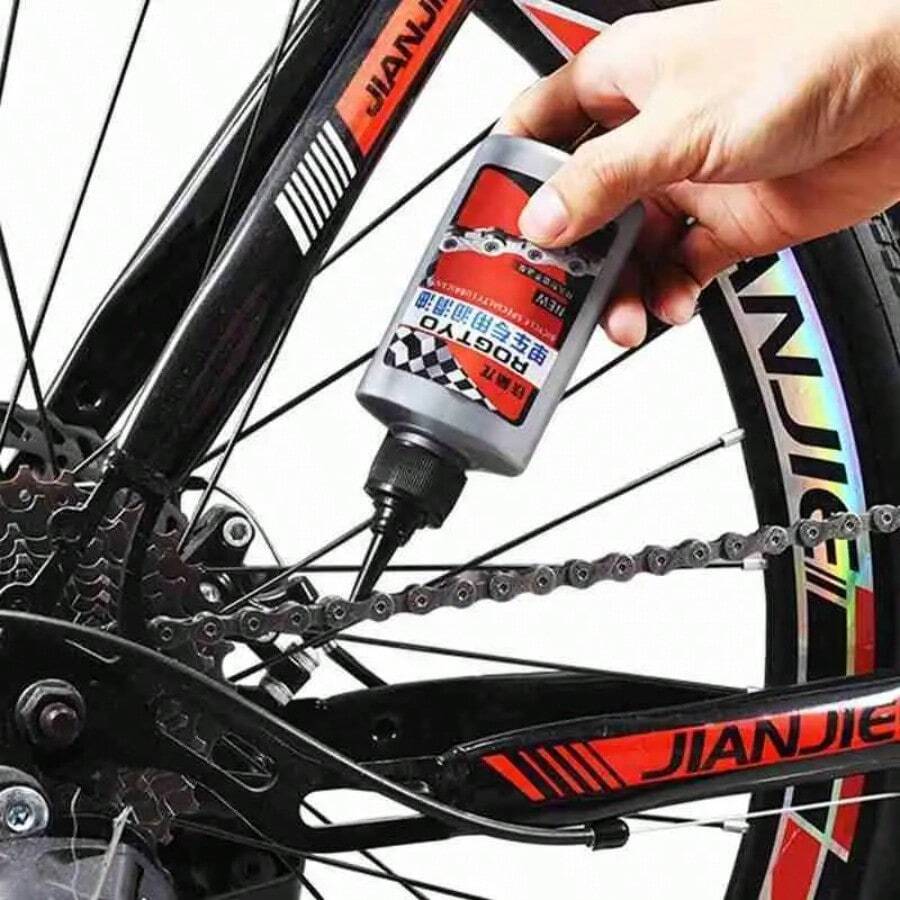 100ml Bicycle Lubricating Oil, Bicycle Care Oil Waterproof Rust Removal, Suitable For Mountain Bike Road Bike Bicycle Chain Oil, Multi-Purpose Lubricant, Front & Rear Shock Absorber Anti-Rust Anti-Dust Bike Oil, Bicycle Repair Parts