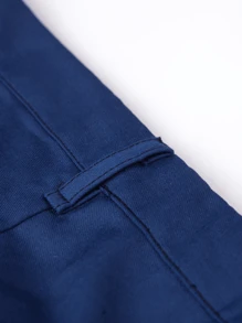 5pcs Boys Formal Suit Set, Toddler Tuxedo Outfit, Ring Bearer Suit, Wedding Suit Jacket, Vest, Pants, Shirt, Tie, Navy Blue, Size 6-16 Years - Navy Blue - View 8