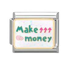 (Sin ensamblar) 1 pieza Kit de joyería DIY creativo, elementos de letras DIY para pulsera, collar, anillo y tobillera, pulsera modular hecha a mano elegante y linda, apto para todas las edades, excelente para regalos de San Valentín, Año Nuevo, Navidad y uso diario en verano y la escuela