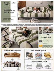 1 Stück Winter Dicke Plüsch Sofa Überwurf, Jacquard Plüsch Material, Anti-Staub Anti-Rutsch Sofa Abdeckung, Stil, Staubdicht, Waschbarer Sofa Decke, Warme Sofa Abdeckung für den Winter