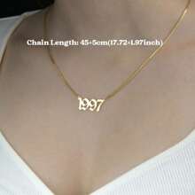 Collar con números góticos - Collar con fecha personalizada - Collar con año de nacimiento - Collar personalizado • Collar con año personalizado • Gótico personalizado - Multicolor - Ver 6