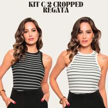 Preto Com Listra + Branco  Com listra