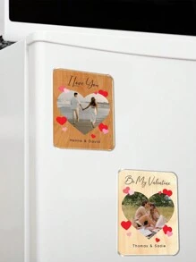 Presente Personalizado para Casais, Ímã de Geladeira com Foto Personalizada de Casais, Ímã Seja Meu Namorado(a), Presente de Dia dos Namorados para Namorado(a), Ímã de Casal, Presente Ímã de Geladeira Personalizado de Tamanho Grande - Decoração de Foto e Música de Bottom Personalizada - Ter uma música de Bottom naquele momento - Multicolorido - Visão 4