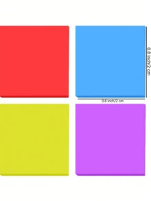 32pcs Colorful Square DIY Silicone Clay, Rhinestone Dotting Pen Tools With Storage Box - Embroidery Tools For Diamond Painting, Including Red, Blue, Yellow And Purple Clay Wax (2x2cm) - Multicolor - View 2