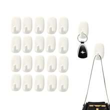 Gancho adhesivo, gancho blanco moderno y sencillo para cocina, baño, oficina, sala de estar, sin daños, adecuado para colgar ropa, utensilios de cocina, artículos de tocador, 1/2/5/10/20 piezas