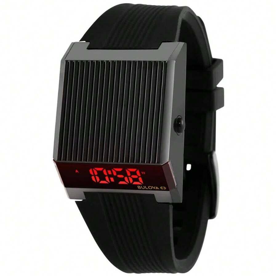 Bulova Computron Quartz Digital Men's Watch 98C135 - 黑色 - 查看 1