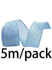 (5 Meters/Roll) Colored Burlap Wire Edge Shaping Ribbon DIY Gift Packaging Butterfly Wedding Decoration Strap Handmade Materials And Accessories Valentine Day