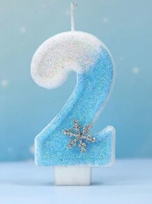 1 Snowflake Digital Candle Sky Blue Creative Birthday Candle Daily Best Birthday Gift Christmas Gift For Mom's Girlfriend Christmas Party, Birthday Candles, Birthday Decorations, Happy Birthday, Cake Candles, Room Decor Gifts Graduation Home Decor Christmas Decorations, Christmas Gifts - Snowflake - View 22