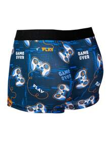 4pcs Set Men's Gamer Print Boxer Briefs, Comfortable Trunks, Mid-Rise Elastic Casual Underwear - Multicolor - View 10