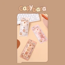 1pc Capybara Polka Dot Design Double-Sided Adhesive Tape, Cute Cartoon Rat Decorative DIY Sticker Tape - Multicolor - View 8