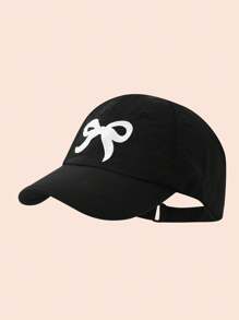 Bow Tie Kids Baseball Cap, Breathable Quick-Drying Sunshade Cap For Girls, Ponytail Hole, Large Brim Sun Protection Hat, Spring/Summer - Multicolor - View 13