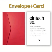 德国爱情卡，有趣的情人节和生日祝福，适合周年纪念和祝贺，祝你好运，是送给丈夫、男朋友、女朋友、妻子、最爱的人的完美圣诞礼物 - 彩色 - 查看 9