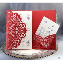 10 Stück/Packung Hochzeitseinladungen (mit Umschlägen und 2 leeren Innenkarten), Laser-geschnittene Verlobungskarte, elegante Premium-Geschäftsgrußkarten für Ferien, Geburtstag, Weihnachten