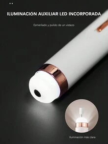 Pulidor Esmeril Uñas Taladro Para Uñas Inalambrico,Nail Polisher,Nail Drill para Uñas Profesional, Torno Electrico para Uñas (Portátil Taladro para Uñas de 3 Velocidades Limador de uñas Electrico) Para Uñas de Acrílico DIY Manicura Pedicura - Blanco - Ver 9