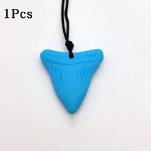 1pc Baby Chew Teether Necklace, Silicone Chewy Necklace Sensory Teether Toys, Sensory Chew Necklace Bundle For Kids With Teething, ADHD, Biting Needs, Oral Motor Chewy Teether, For Boys & Girls