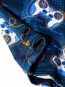 4pcs Set Men's Gamer Print Boxer Briefs, Comfortable Trunks, Mid-Rise Elastic Casual Underwear - Multicolor - View 9