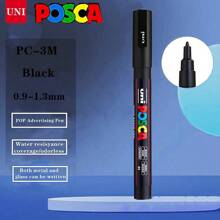 UNI NEW PACKAGE Paint Marker Pen Set And Single PC-1M 3M 5M Water Based Colors Permanent Acrylic Pen Graffiti Art School Supplies