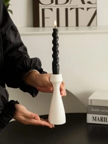 1 bucată Suport de lumânare din ceramică în formă asimetrică, stil natural, design modern minimalist, se potrivește cu cești înalte pentru lumânări, potrivit pentru masă, petrecere, decor camera de zi, decorarea mesei de sufragerie - Multicolor - Vizualizare 5