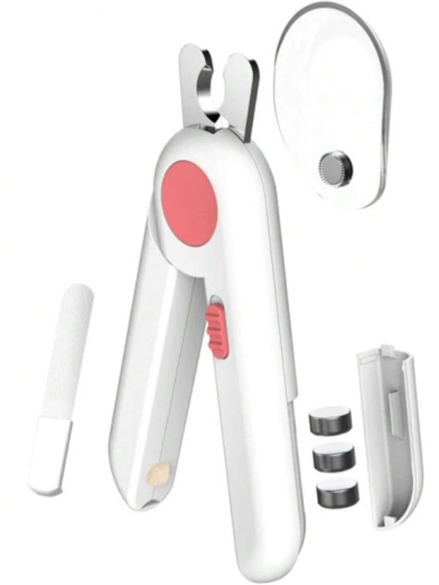 Dog Lover And Dog Mom Love & Cat Lover And Cat Mom Love Cat/Dog Lover Gift And Dog/Cat Mom Love Pets Nail Clippers And Trimmers,With LED Lighting Safety Guard To Over Cutting, Nail File-Suitable For Small Dog Lover And Dog Mom Loves And Cat Lover And Cat Mom Loves(Pink)